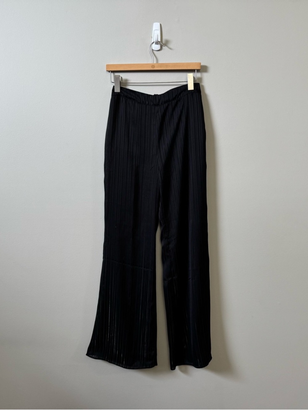 Lovers + Friends black sheer pinstripe trouser pants 💜